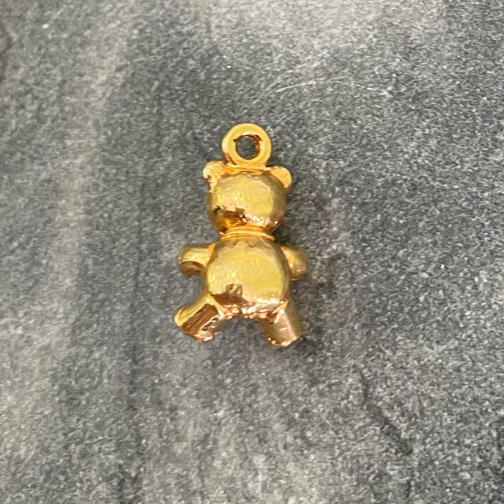 Vintage Gold Teddy Bear Charm Pendant - Picture 2 of 7